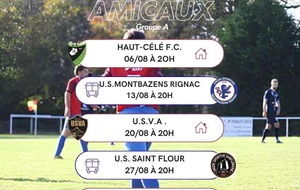 GROUPE A- REPRISE DES ENTRAINEMENTS DE PREPARATION ET MATCHS AMICAUX.
