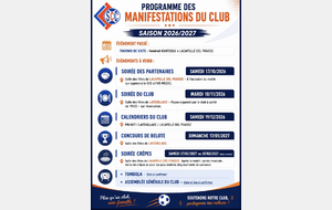 ANIMATIONS / MANIFESTATIONS DU CLUB SAISON 2026/2027