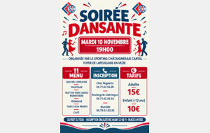 REPAS et SOIREE DANSANTE organisés par le SCC