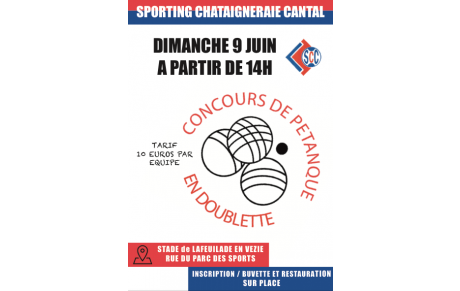 CONCOURS DE PETANQUE DU SCC