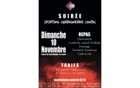 Soirée du SCC - 10 Novembre 2019