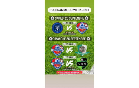 WEEK-END DU 25 et 26 SEPTEMBRE 2021