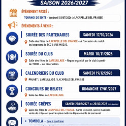 ANIMATIONS / MANIFESTATIONS DU CLUB SAISON 2026/2027